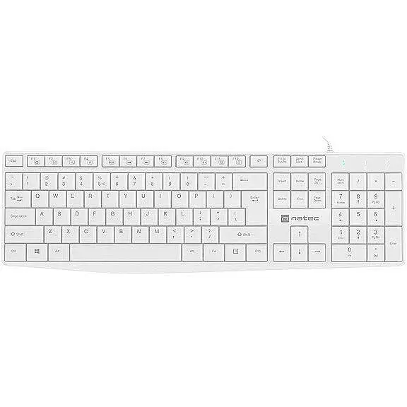 NATEC Keyboard Nautilus US slim white