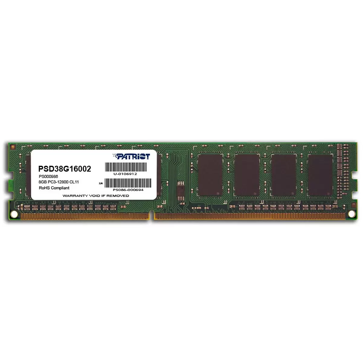 PATRIOT DDR3 SL 8GB 1600MHZ UDIMM