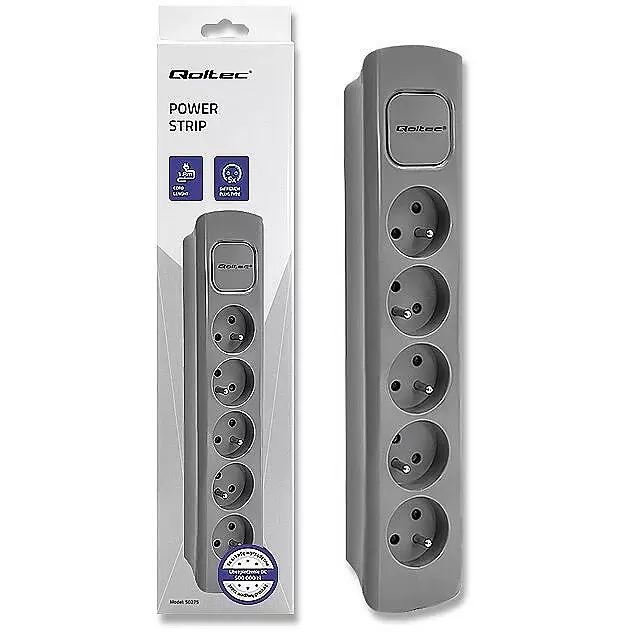 QOLTEC 50275 Power strip 5 sockets 1.8m