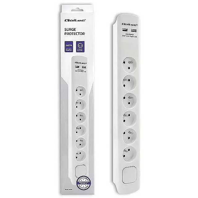 QOLTEC 50284 Surge protector 6 sockets