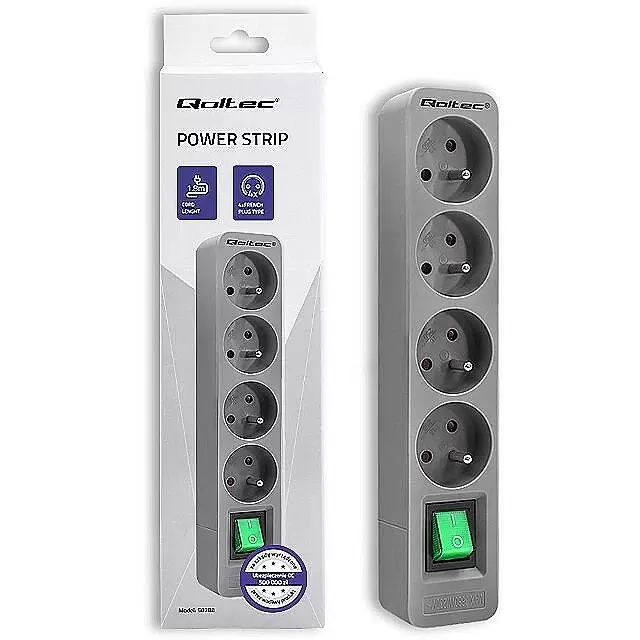 QOLTEC 50287 Power strip 4 sockets 1.8m