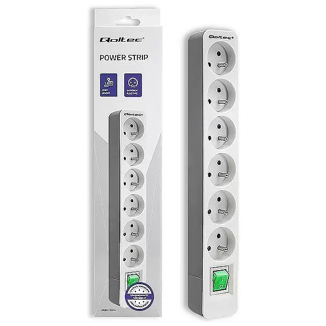 QOLTEC 50292 Power strip 6 sockets 1.8m