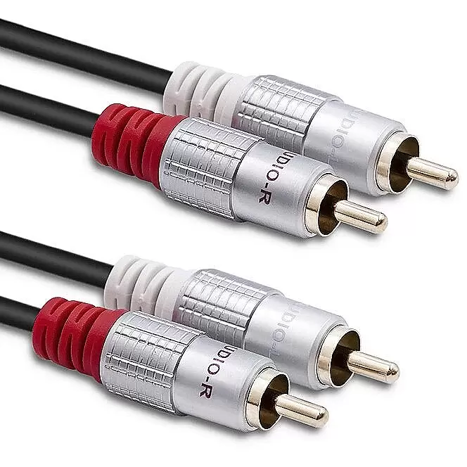 QOLTEC 52338 Cable 2xRCA male 3m Black