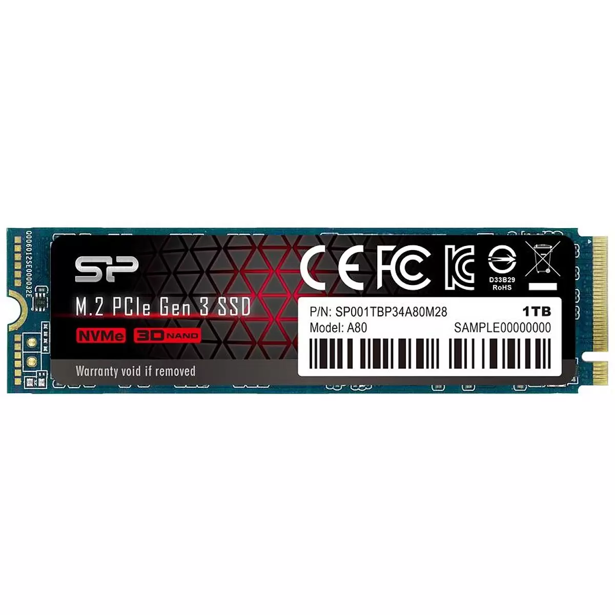 SILICON POWER SSD P34A80 1TB M.2 PCIe