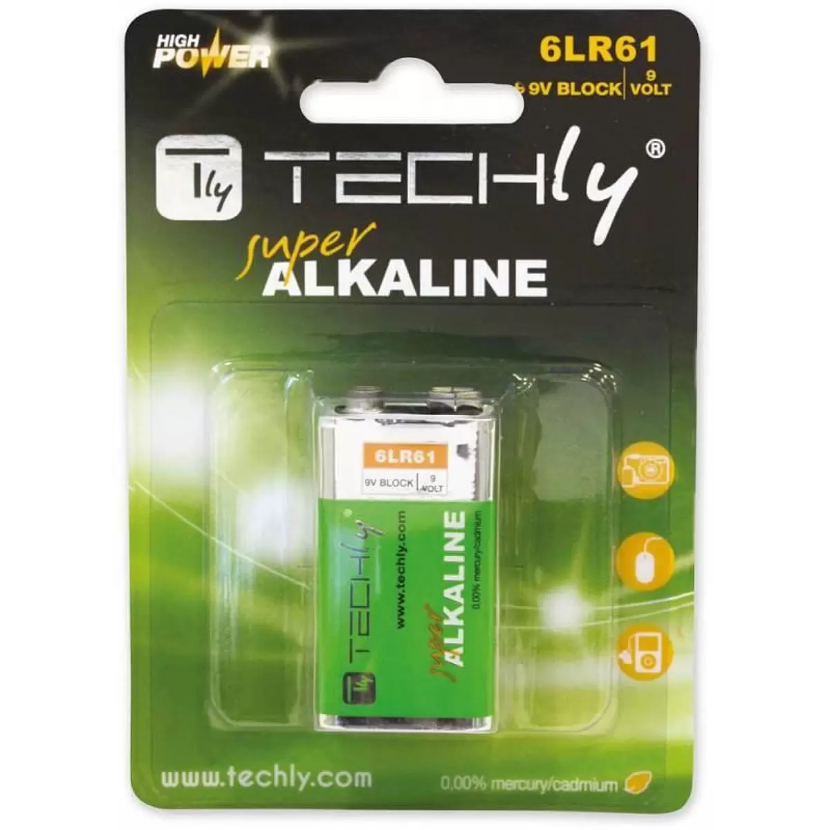 TECHLY 307032 Alkaline battery 9V