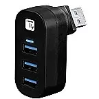 TECHLY Mini Rotating Hub with 3 USB 3.0