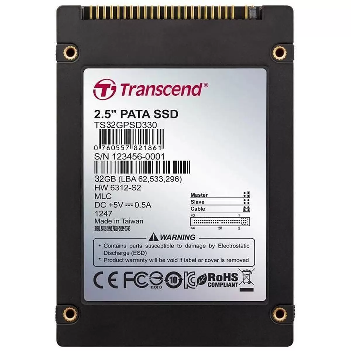 TRANSCEND SSD 330 64GB 2 5inch IDE MLC