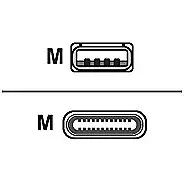 UNITEK Cable USB-A 2.0 - USB-C 3m