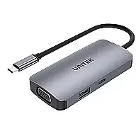 UNITEK Hub USB-C 1xUSB 3.1 Gen1 VGA