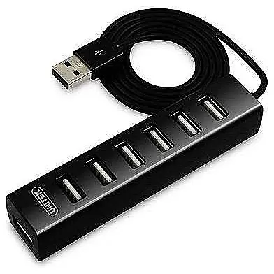 UNITEK Y-2160 black Hub 7x USB 2.0 black