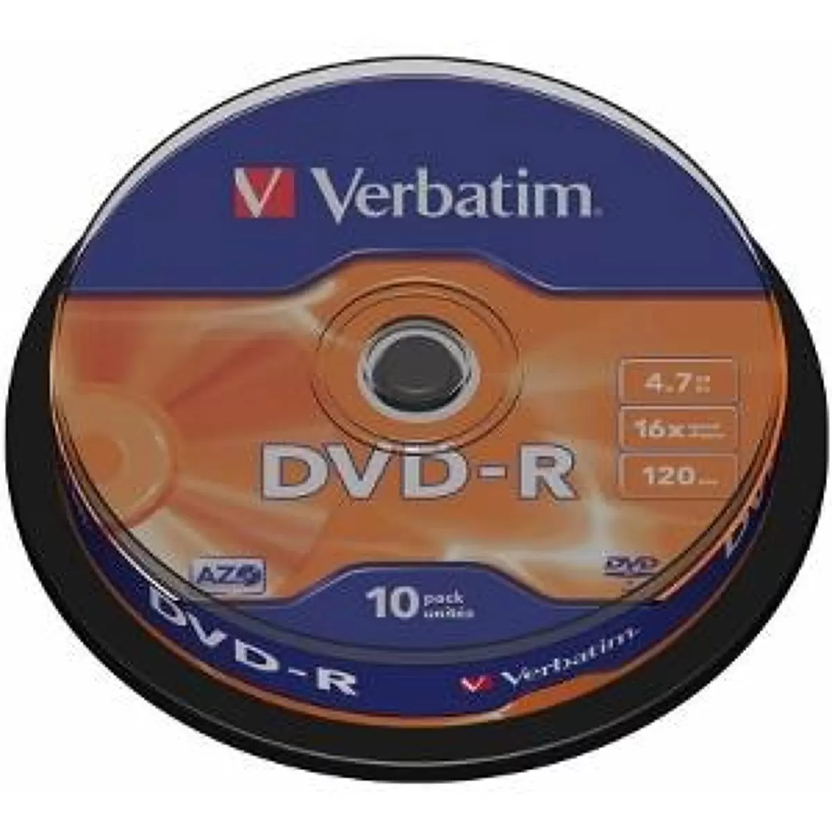 VERBATIM 10x DVD-R 4.7GB 120min 16x SP