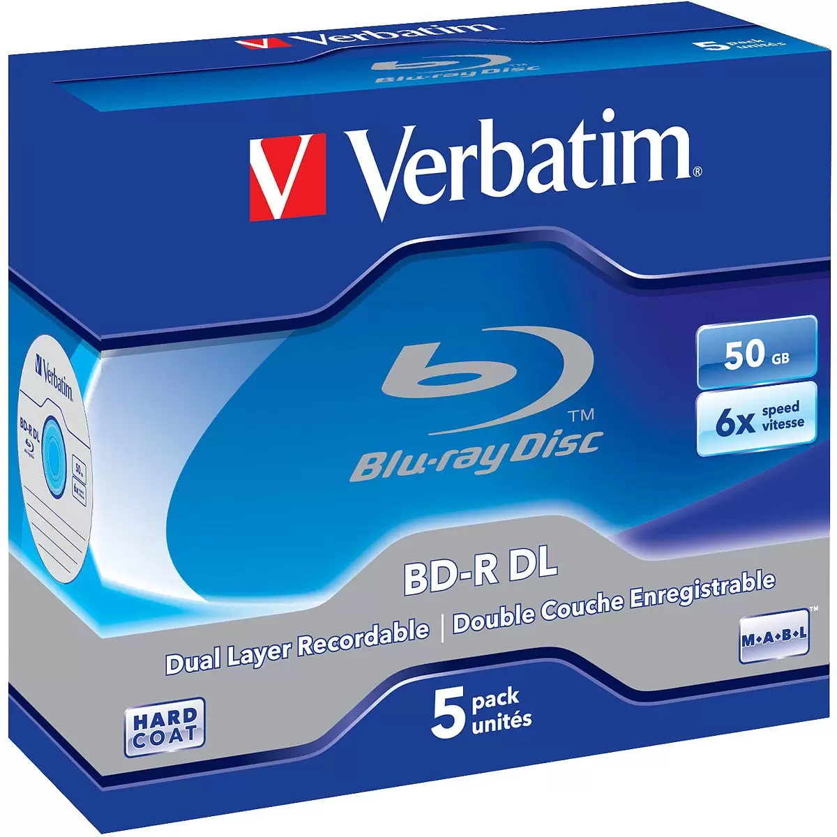 VERBATIM BD-R DUAL LAYER 50GB 6X WHITE