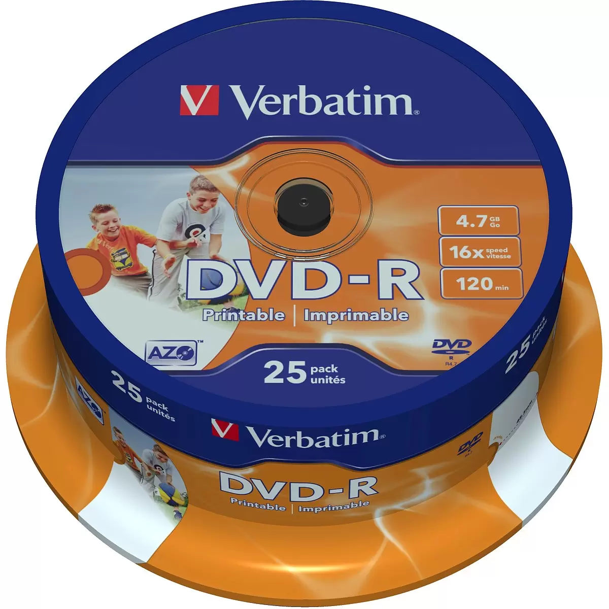 VERBATIM DVD-R 4.7GB 120min 16x 25-pack