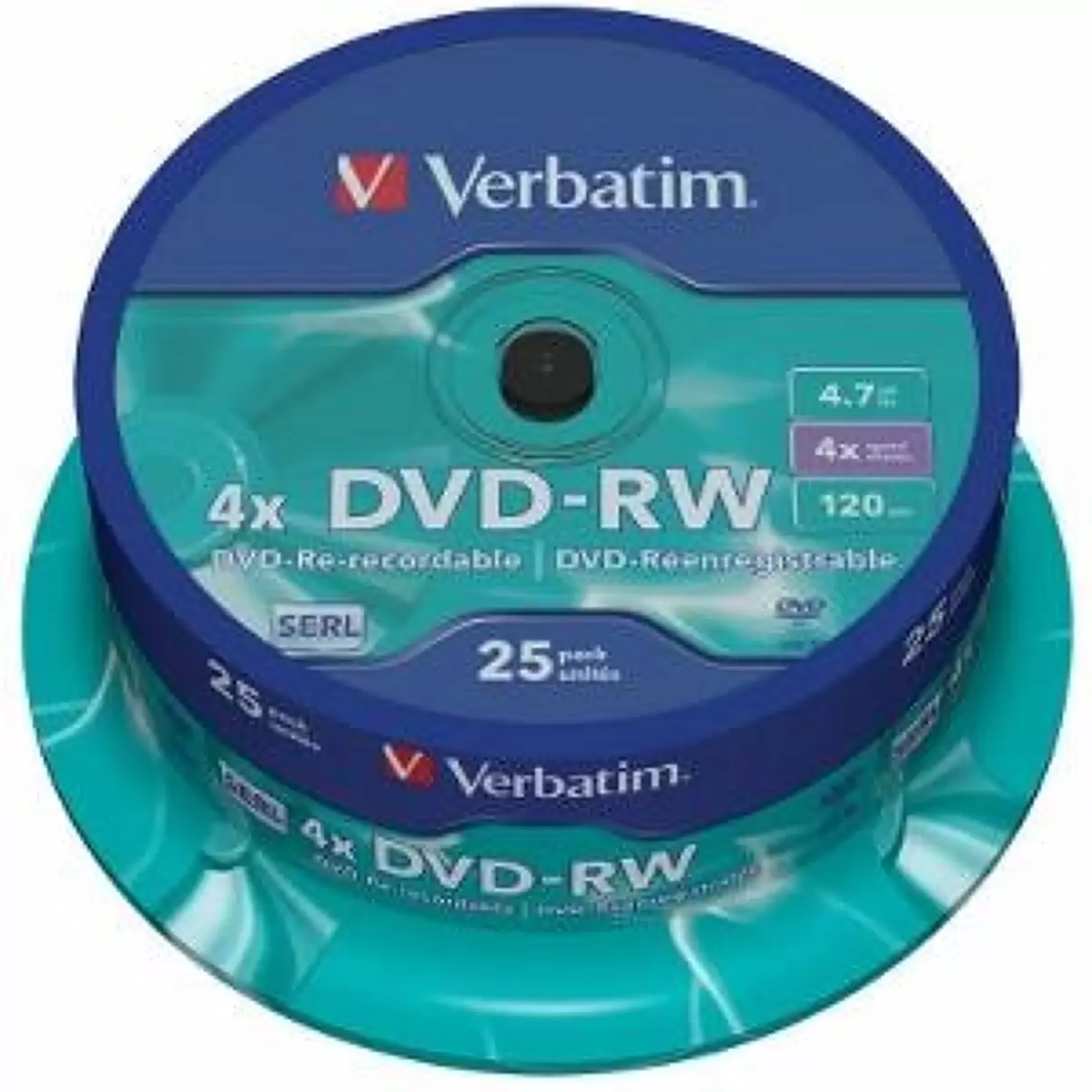 VERBATIM DVD-RW 120min 4.7GB 4x25 pack