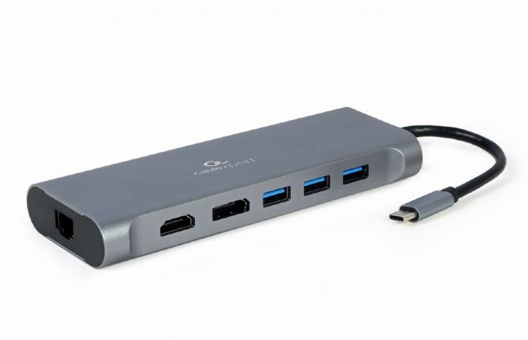I O ADAPTER USB-C TO HDMI USB3 8IN1 A-CM-COMBO8-01 GEMBIRD