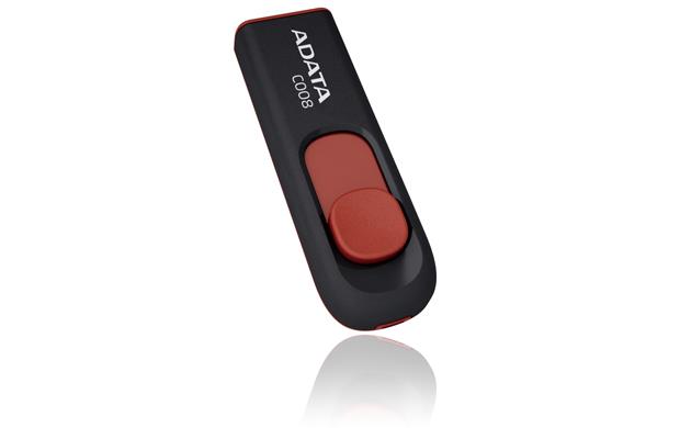 MEMORY DRIVE FLASH USB2 64GB BLACK RED AC008-64G-RKD ADATA