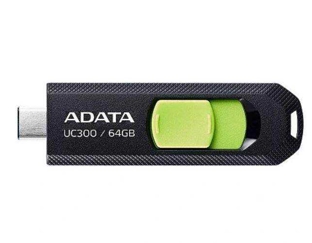 MEMORY DRIVE FLASH USB-C 64GB ACHO-UC300-64G-RBK GN ADATA