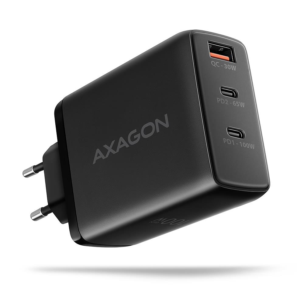 MOBILE CHARGER WALL USB 100W GAN 3PORT ACU-DPQ100 AXAGON