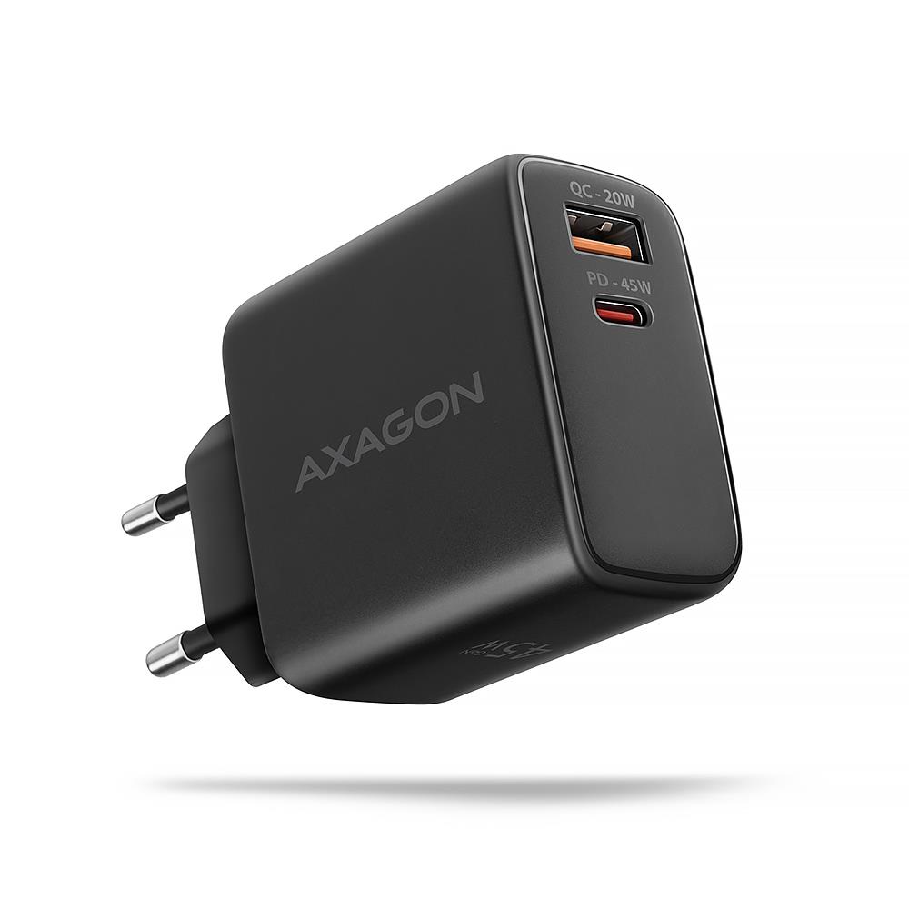 MOBILE CHARGER WALL USB 45W GAN 2PORT ACU-PQ45 AXAGON