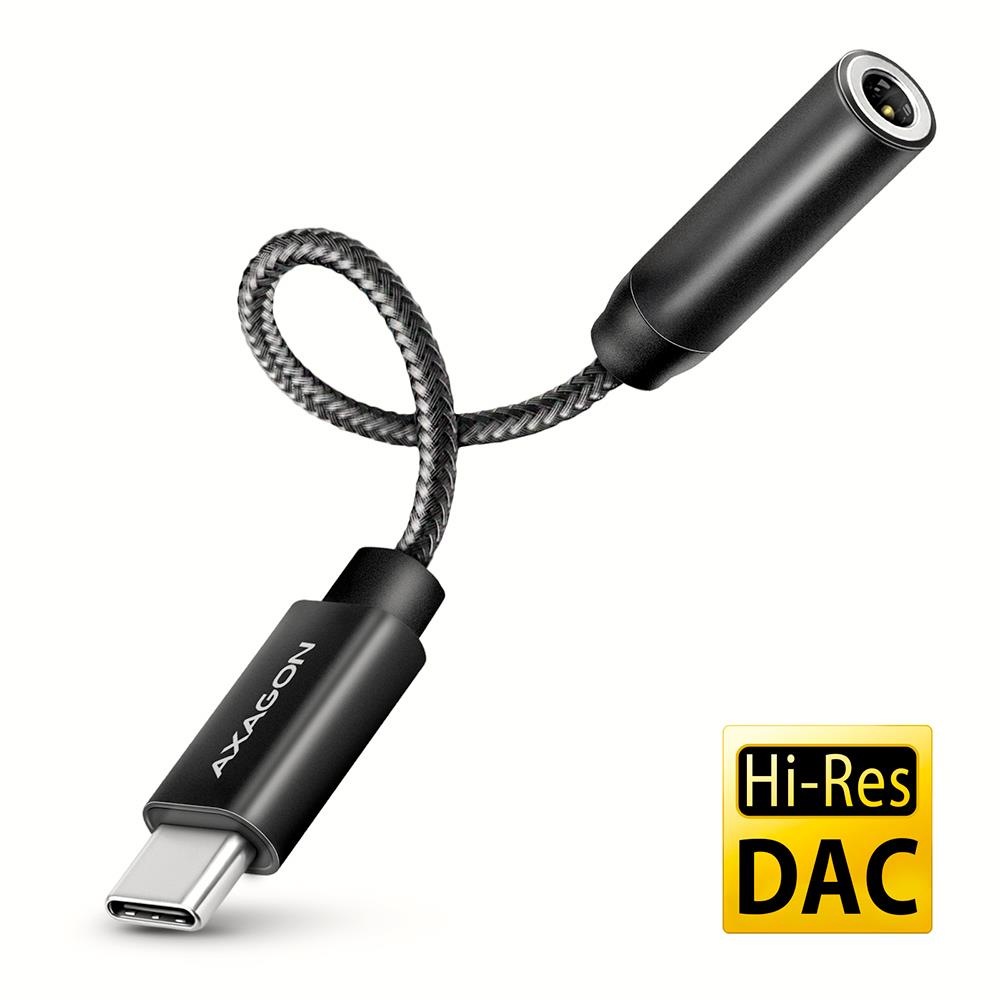 ADAPTER USB-C TO AUDIO 3 5MM DAC 0 1M ADA-HC AXAGON