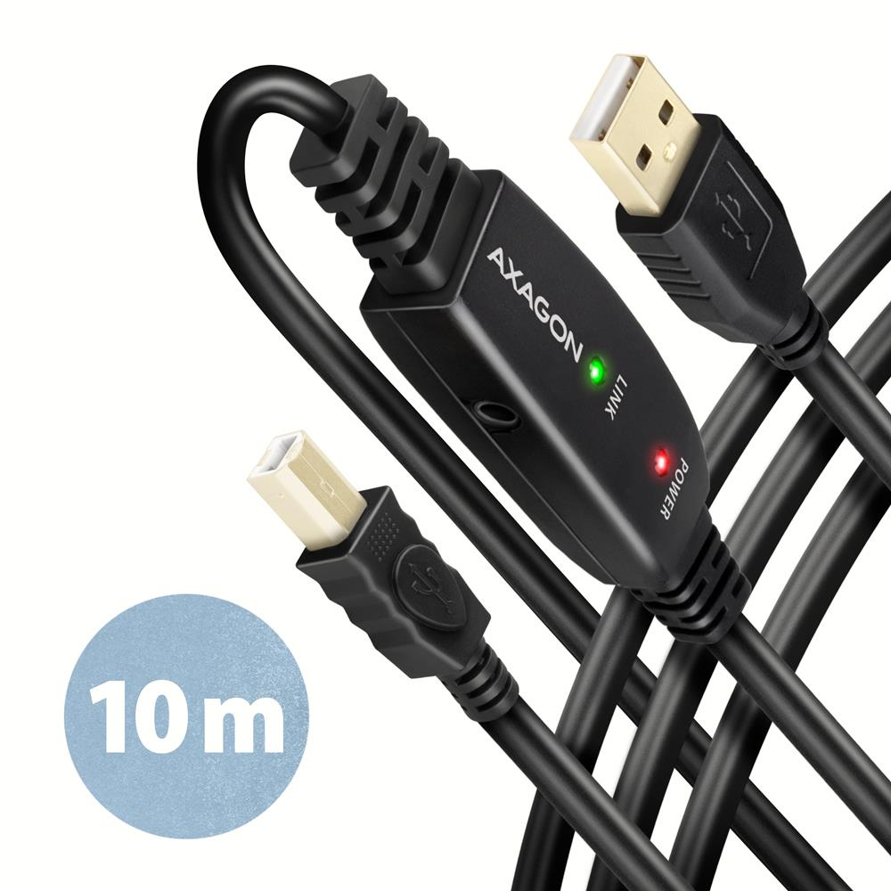 CABLE USB2 0 A-M B-M ACTIVE 10M ADR-210B AXAGON