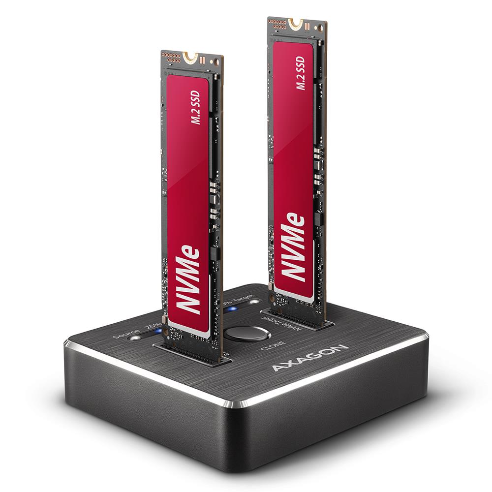 SSD ACC DOCK STATION USB-C 2XM 2 NVME ADSA-M2C AXAGON