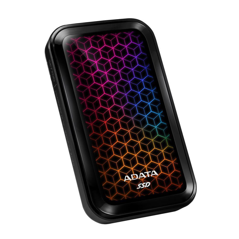 External SSD ADATA SE770G 2TB USB-C USB 3 2 Write speed 800 MBytes sec Read speed 1000 MBytes sec ASE770G-2TU32G2-CBK