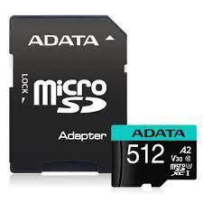 MEMORY MICRO SDXC 512GB W AD  AUSDX512GUI3V30SA2-RA1 ADATA