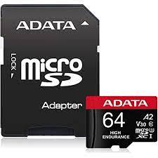 MEMORY MICRO SDXC 64GB W ADAP  AUSDX64GUI3V30SHA2-RA1 ADATA