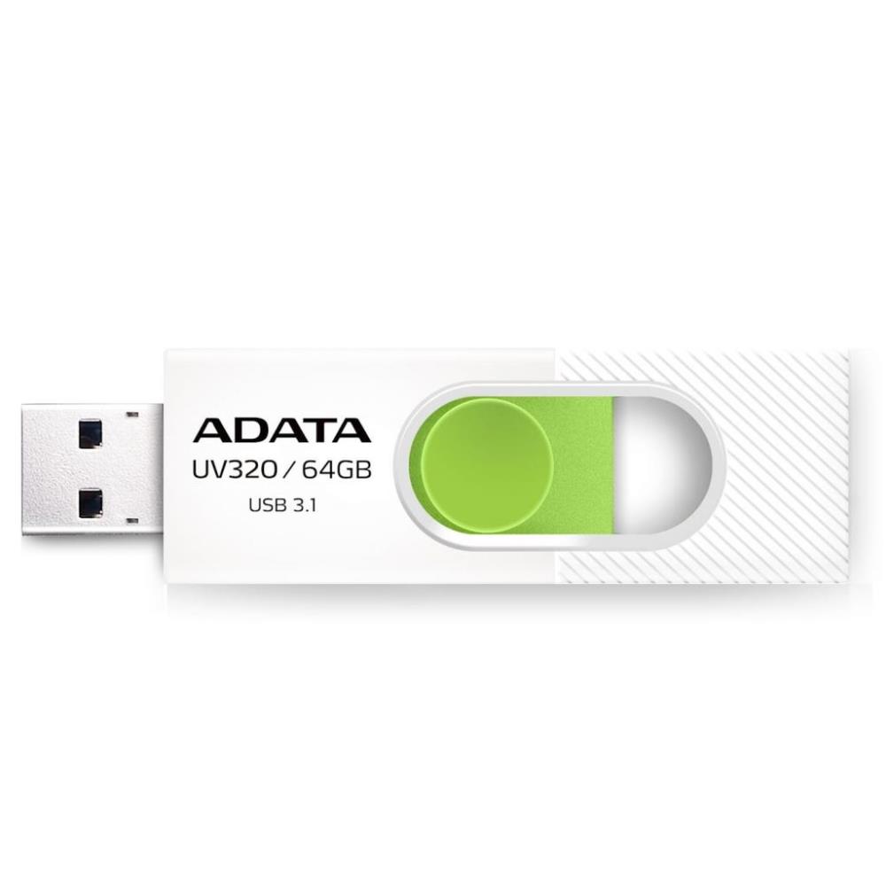 MEMORY DRIVE FLASH USB3 1 64GB WHITE AUV320-64G-RWHGN ADATA