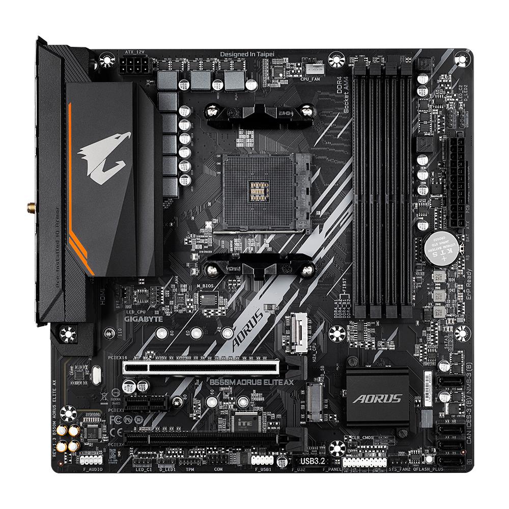 Mainboard GIGABYTE AMD B550 SAM4 Micro-ATX Memory DDR4 Memory slots 4 1xPCI-Express 3 0 1x 1xPCI-Express 3 0 4x 1xPCI-Express 4 0 16x 2xM 2 1xDVI-D 1xHDMI 4xUSB 2 0 4xUSB 3 2 1xPS 2 1xRJ45 3xAudio port B550MAORUSELITEAX1 3