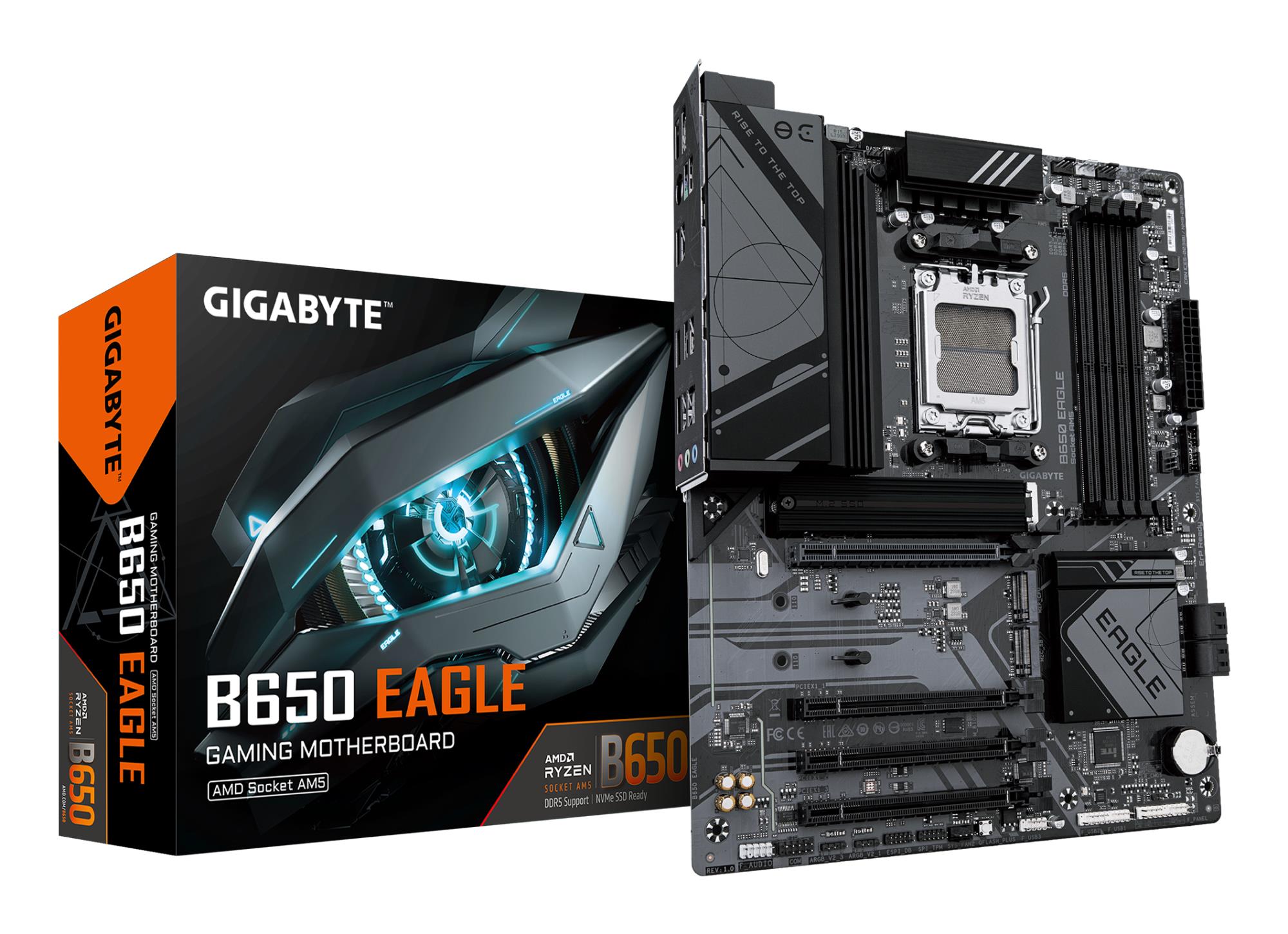 Mainboard GIGABYTE AMD B650 Socket AM5 ATX RAM DDR5-SDRAM 4xSlots 3xNumber of M 2  M  slots B650EAGLE1 2