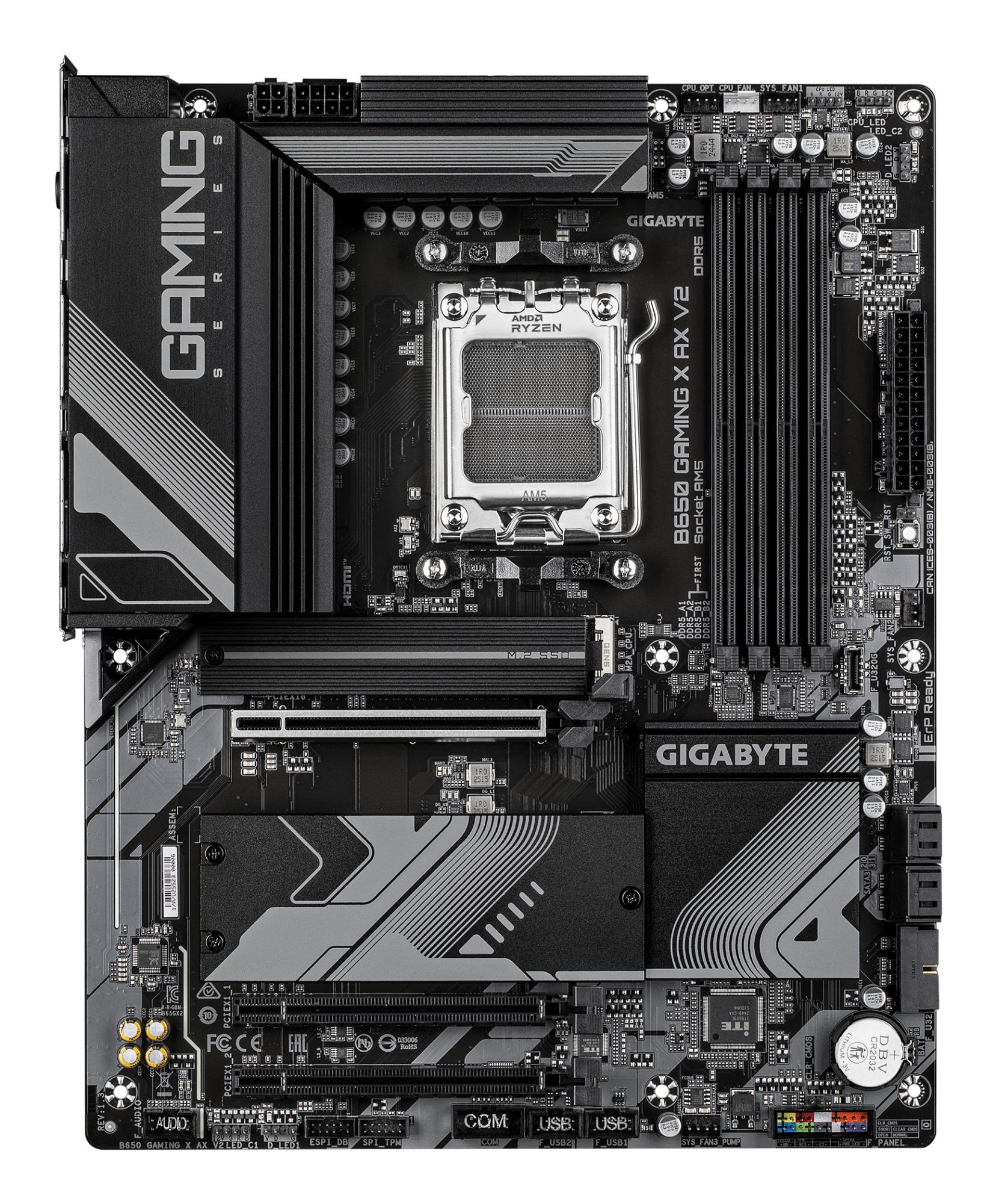 Mainboard GIGABYTE AMD B650 Socket AM5 ATX RAM DDR5-SDRAM 4xSlots Wi-Fi Yes Bluetooth Yes 3xPCI Express x16 slots 3xNumber of M 2  M  slots B650GAMINGXAXV21 3