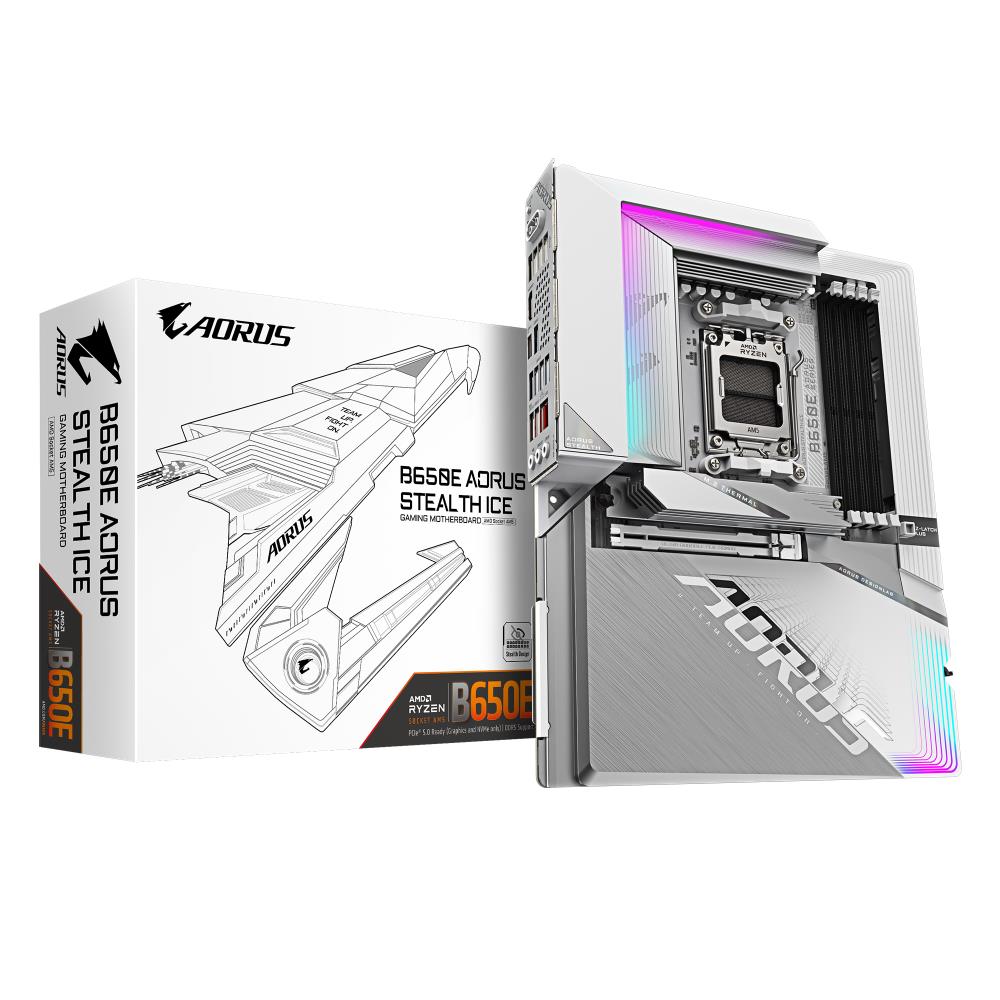 Mainboard GIGABYTE AMD B650 ATX Memory DDR5 Memory slots 4 1xPCI-Express 5 0 16x 3xM 2 1xHDMI 4xUSB 2 0 7xUSB 3 2 1xUSB-C 1xRJ45 3xAudio port B650EASTEALTHICE