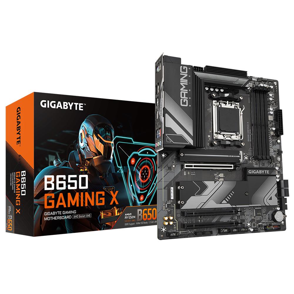 Mainboard GIGABYTE AMD B650 SAM5 ATX Memory DDR5 Memory slots 4 2xPCI-Express 3 0 16x 1xPCI-Express 4 0 16x 3xM 2 1xHDMI 1xDisplayPort 3xUSB 2 0 4xUSB 3 2 1xUSB-C 1xRJ45 3xAudio port B650GAMINGX1 3