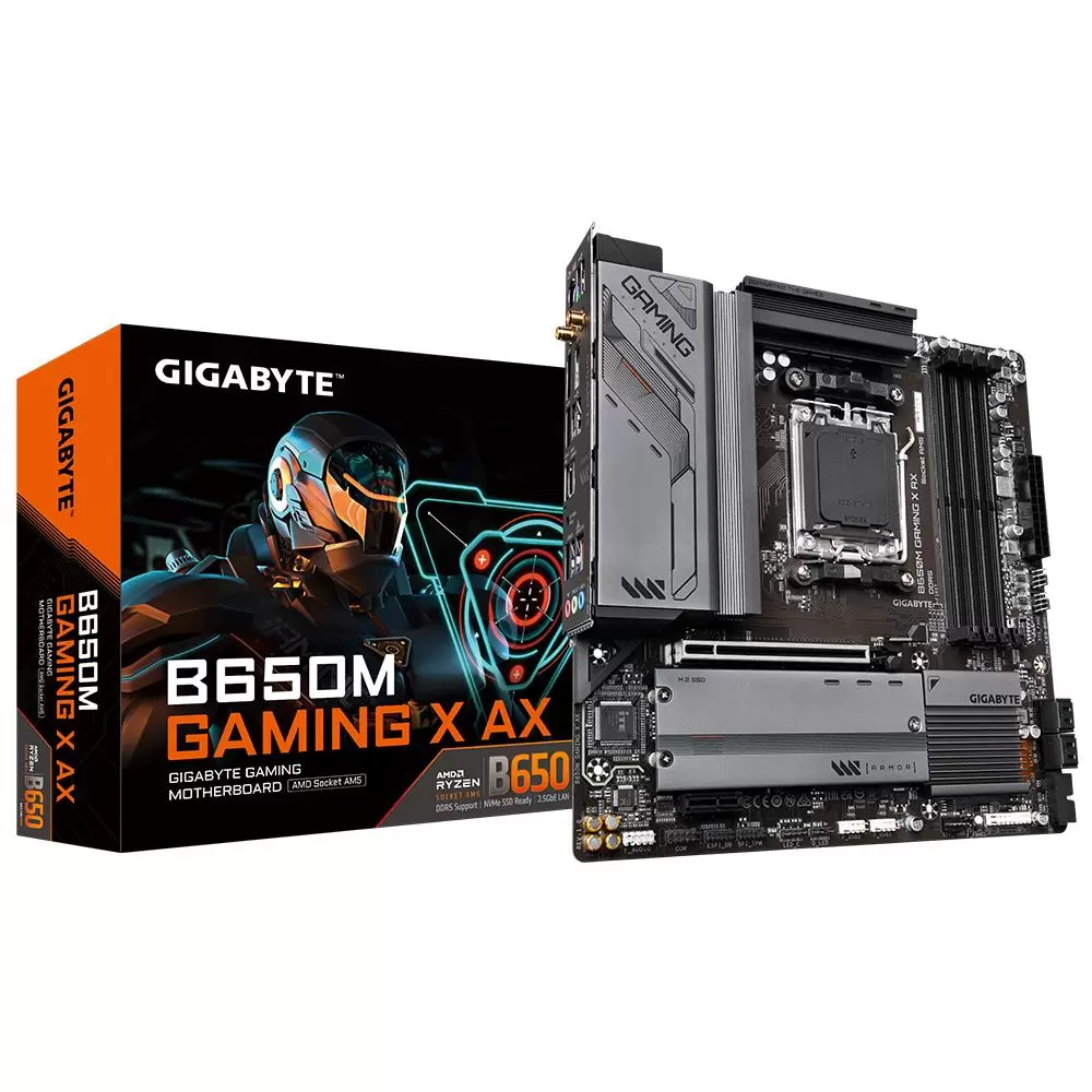 Mainboard GIGABYTE AMD B650 SAM5 MicroATX Memory DDR5 Memory slots 4 1xPCI-Express 3.0 1x 1xPCI-Express 4.0 16x 2xM.2 1xHDMI 2xDisplayPort 4xUSB 2.0 3xUSB 3.2 1xUSB-C 1xPS 2 1xRJ45 3xAudio port B650MGAMINGXAX1.1