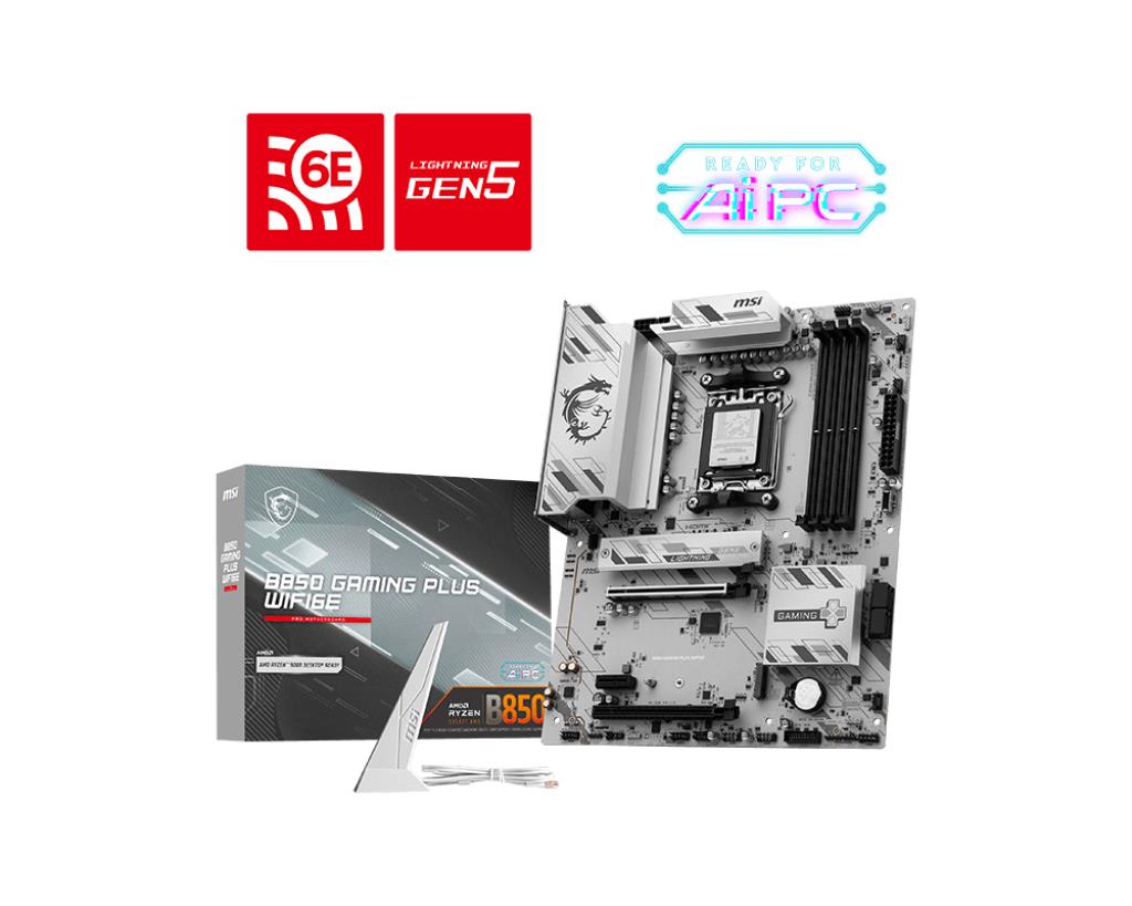 Mainboard MSI AMD B850 SAM5 ATX Memory DDR5 Memory slots 4 B850GAMINGPLUSWIFI6E