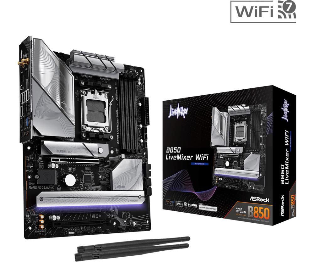 ASROCK B850 LiveMixer WiFi AM5 MB