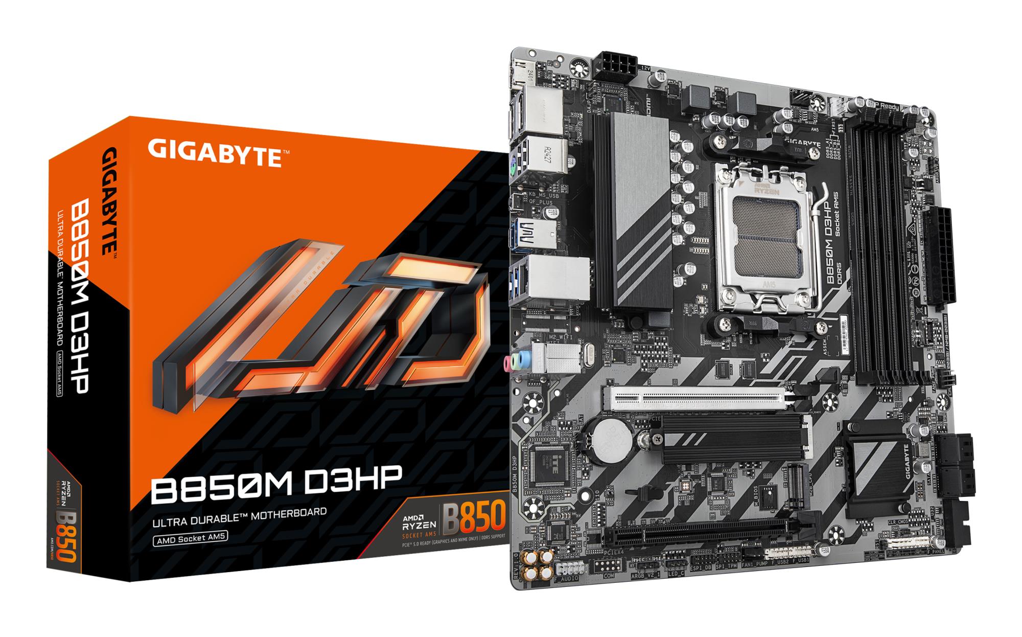 Mainboard GIGABYTE AMD B850 Socket AM5 micro ATX RAM DDR5-SDRAM 4xSlots 2xNumber of M 2  M  slots B850MD3HP1 2
