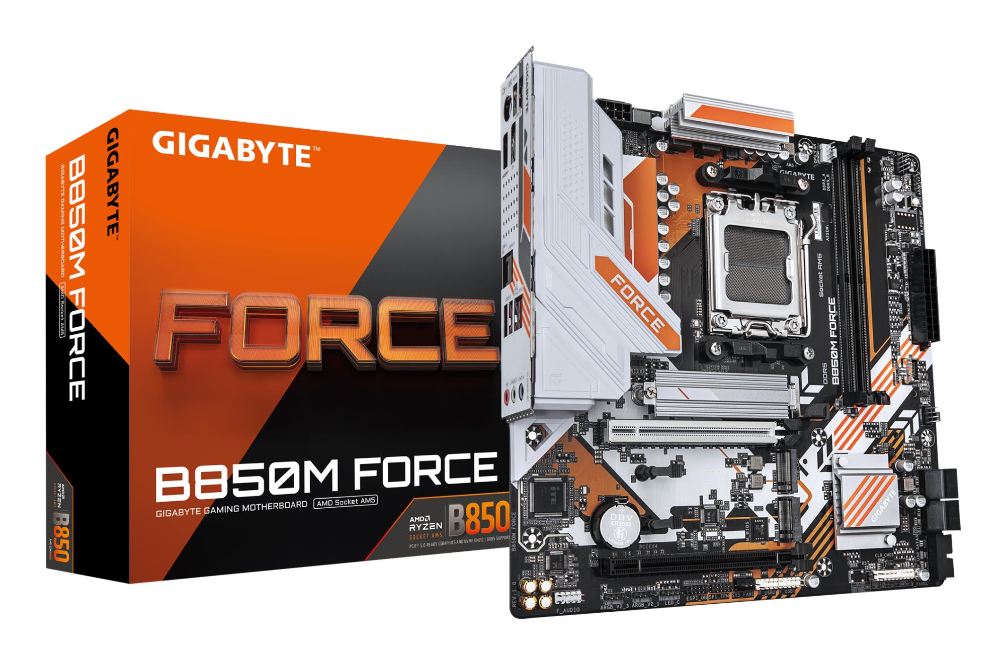 Mainboard GIGABYTE AMD B850 Socket AM5 micro ATX RAM DDR5-SDRAM 2xSlots 3xNumber of M 2  M  slots B850MFORCE1 1