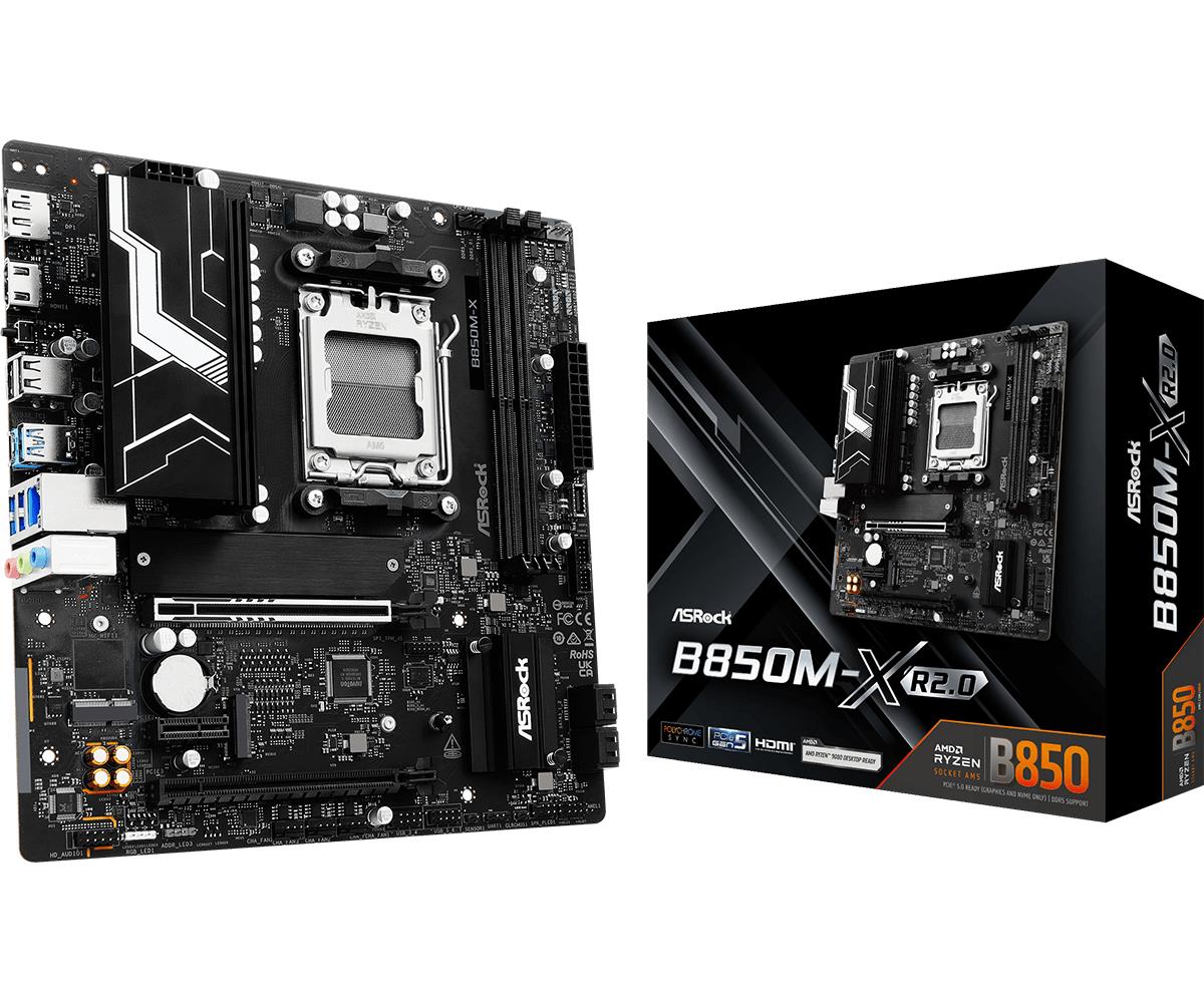 Mainboard ASROCK AMD B850 Socket AM5 micro ATX RAM DDR5-SDRAM 2xSlots 1xNumber of M 2  M  slots B850M-X R2 0 B850M-XR2 0