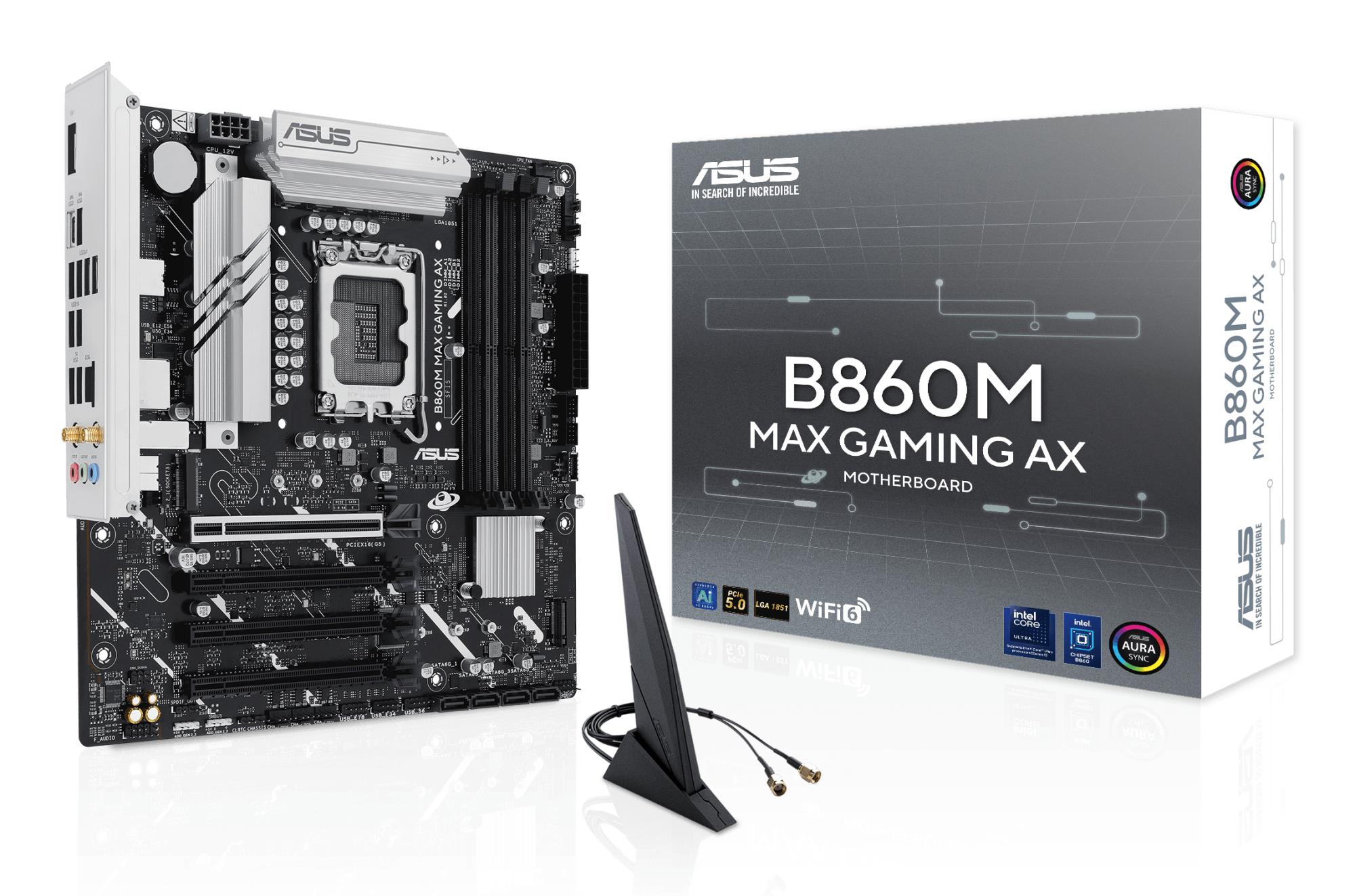 Mainboard ASUS Intel B860 Express LGA1851 Micro-ATX Memory DDR5 Memory slots 4 B860MMAXGAMINGAX