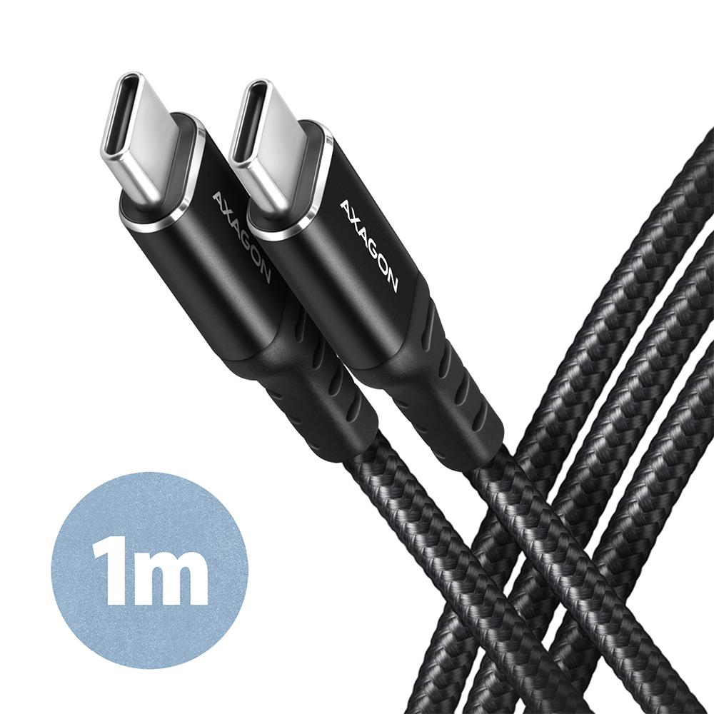 CABLE USB-C TO USB-C 1M 60W HQ BLACK BUCM-CM10AB AXAGON