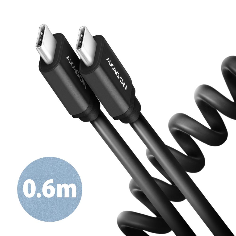 CABLE USB-C TO USB-C 0 6M 60W TWISTER BLK BUCM-CM10TB AXAGON