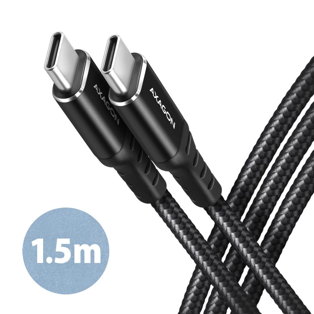 CABLE USB-C TO USB-C 1 5M 60W HQ BLACK BUCM-CM15AB AXAGON
