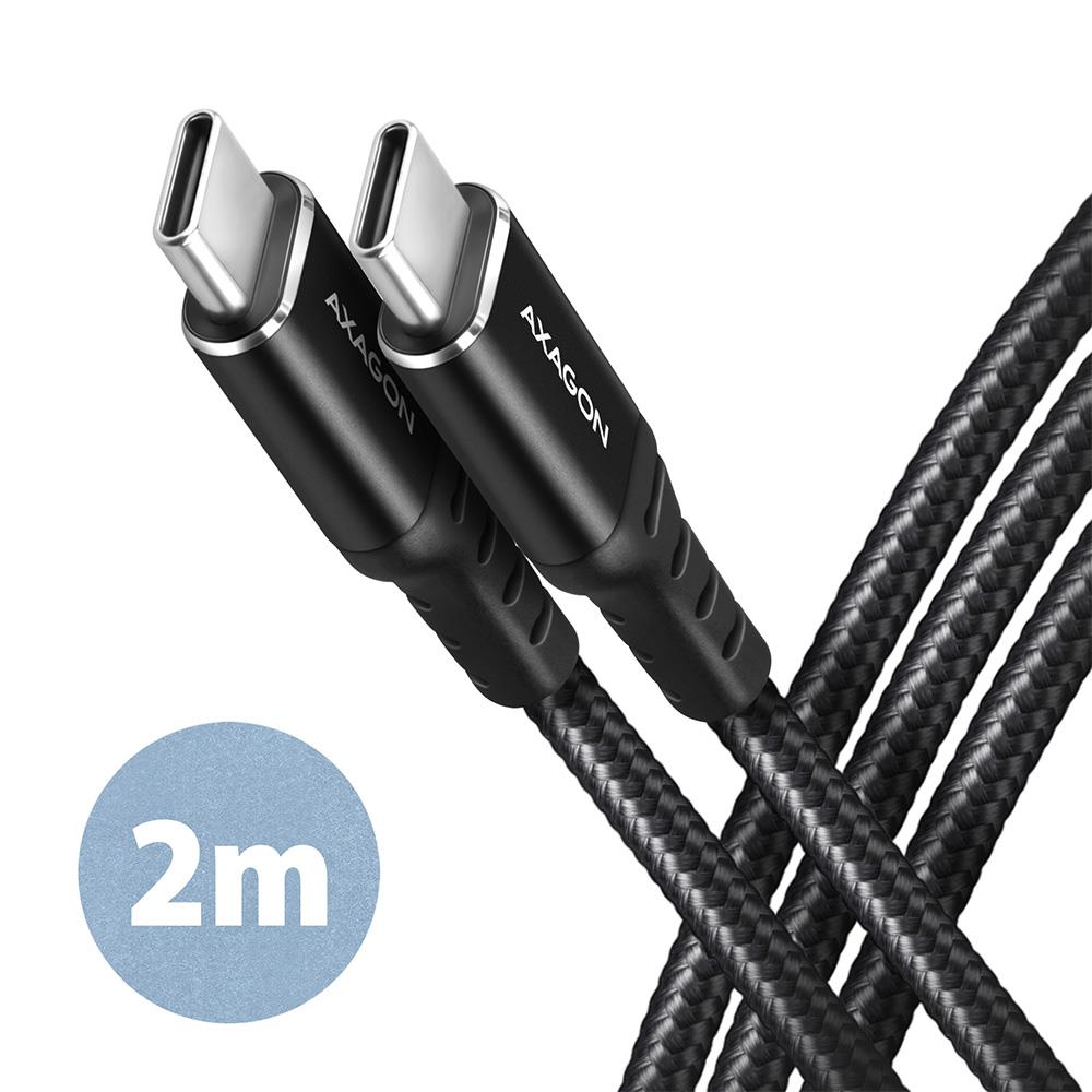 CABLE USB-C TO USB-C 2M 60W HQ BLACK BUCM-CM20AB AXAGON