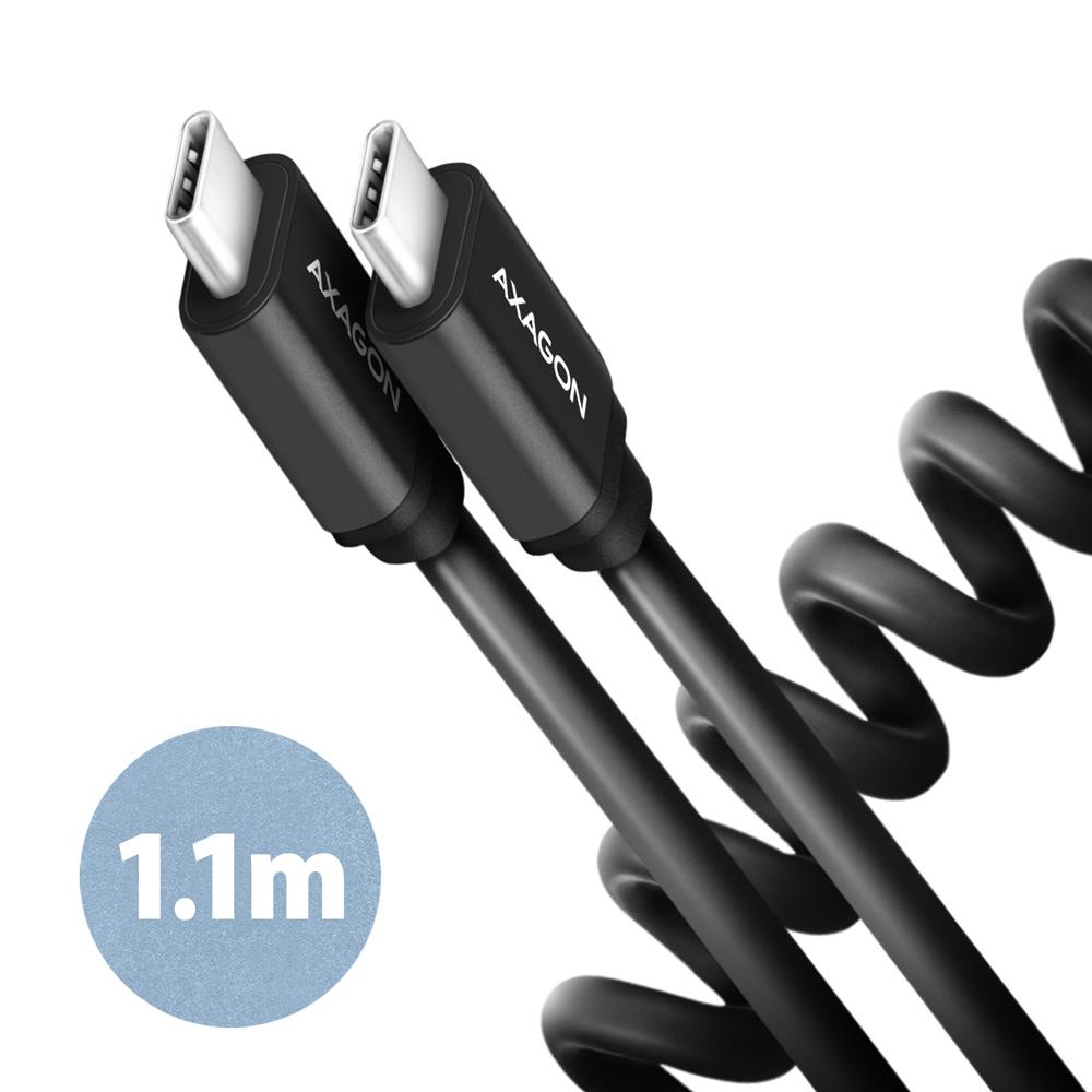 CABLE USB-C TO USB-C 1 1M 60W TWISTER BLK BUCM-CM20TB AXAGON