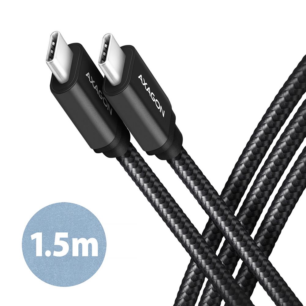 CABLE USB-C TO USB-C 1 5M 60W BLACK BUCM3-CM15AB AXAGON