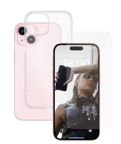 MOBILE SCREEN PROTECTOR 2IN1 IPHONE 15 CLEAR PANZERGLASS