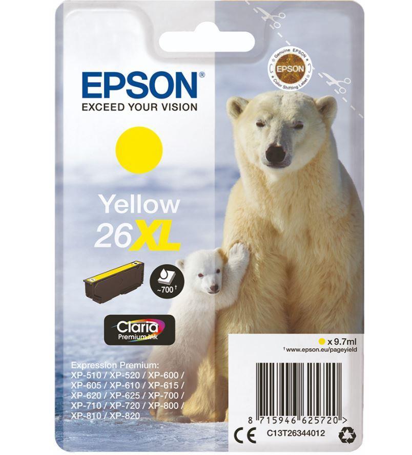 INK CARTRIDGE YELLOW 26XL C13T26344020 EPSON